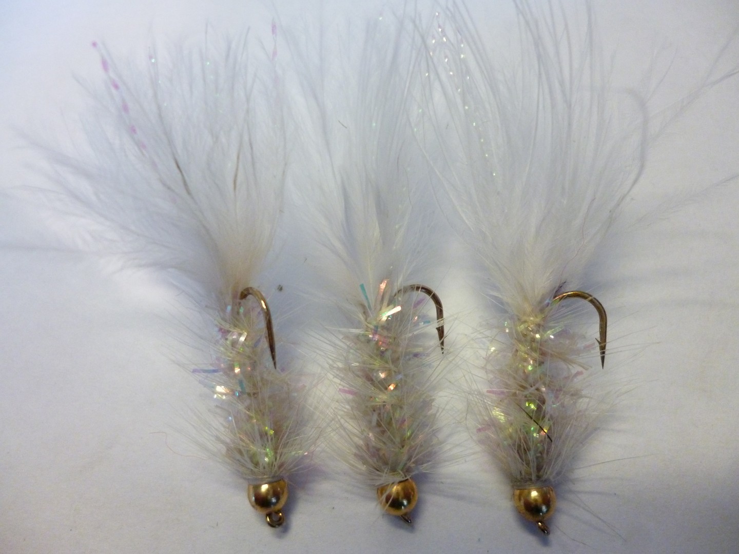Size 10 Crystal Bugger White Bead Head